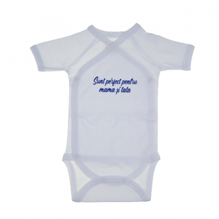 Body-uri baieti - Body cu maneca scurta pentru baieti Mini Bimbi BB11-48, Albb
