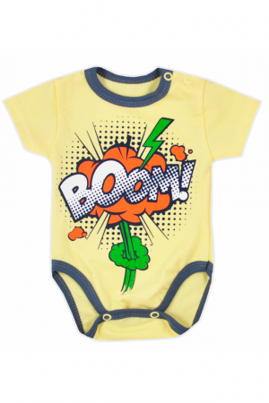 Body-uri baieti - Body cu maneca scurta pentru baieti Koala BOOM 4020-1-68-cm, Galben