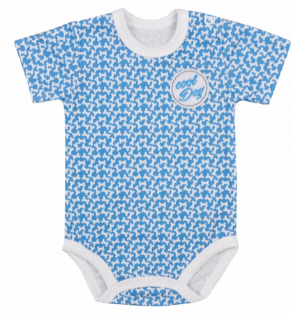 Body-uri baieti - Body cu maneca scurta pentru baieti Koala Cool Dog 05-229AL-86-cm, Albastru
