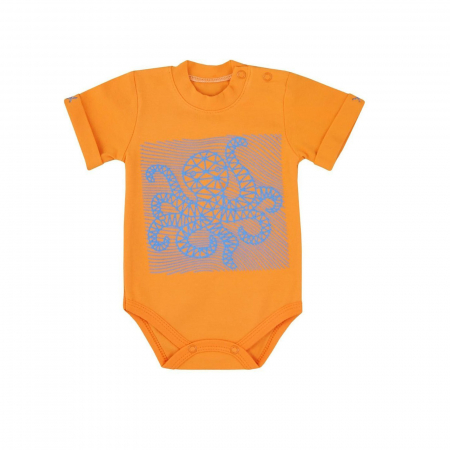 Body-uri baieti - Body cu maneca scurta pentru baieti Koala Osmiornica 08-539P_68 cm, Portocaliu