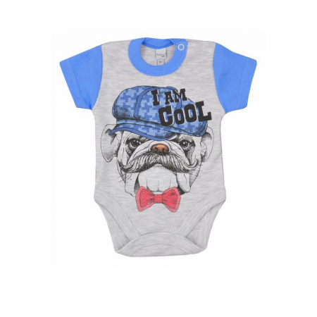 Body-uri baieti - Body cu maneca scurta pentru baieti Koala Pies i kot 04-838_68 cm, Gri
