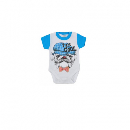 Body-uri baieti - Body cu maneca scurta pentru baieti Koala Pies i kot 04-838A_68 cm, Alb