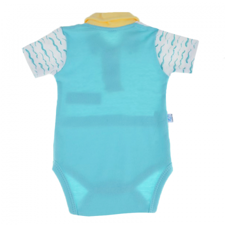 Body cu maneca scurta pentru baieti Koala Wielorybek 04-343-62-cm, Multicolor [1]