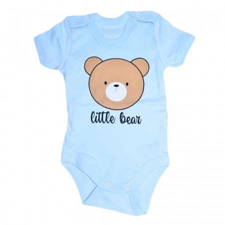 Body-uri baieti - Body cu maneca scurta, pentru baieti, Mini Junior 2118UA, Albastru
