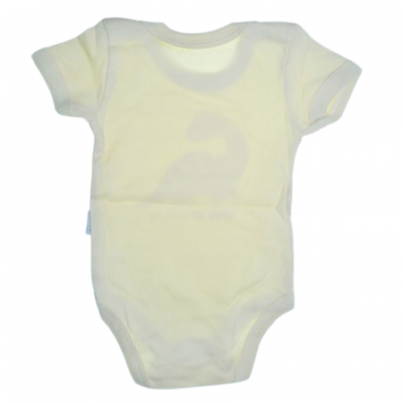 Body cu maneca scurta, pentru baieti, Mini Junior 2119DC, Crem [1]