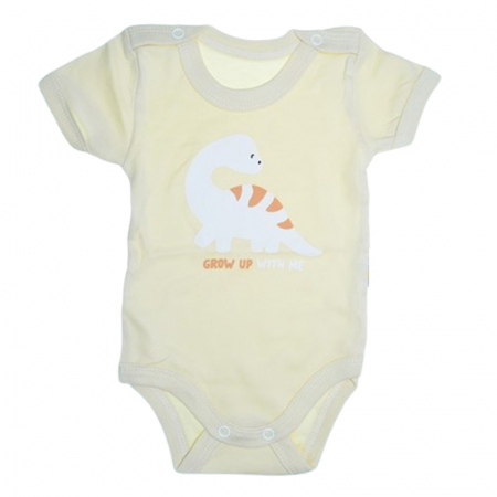 Body-uri baieti - Body cu maneca scurta, pentru baieti, Mini Junior 2119DC, Crem