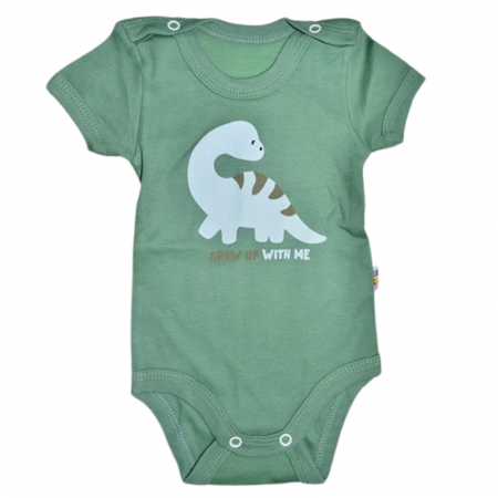 Body-uri baieti - Body cu maneca scurta, pentru baieti, Mini Junior 2119DV, Verde