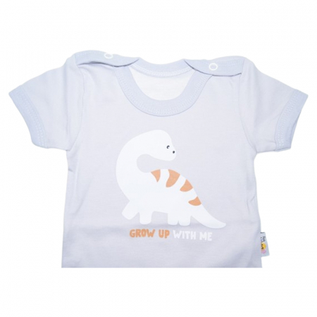 Body cu maneca scurta, pentru baieti, Mini Junior 2119GV, Gri [2]