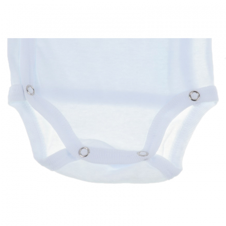 Body cu maneca scurta pentru baieti Pifou Model 10 MS10-A1-54-58-cm, Alb [1]