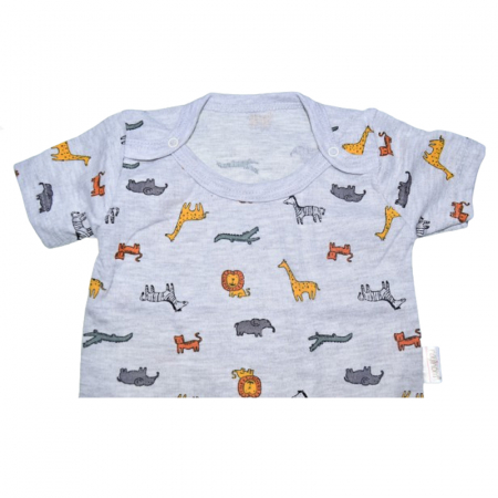 Body cu maneca scurta pentru bebelusi Mini Junior 2656TK-G, Gri [2]