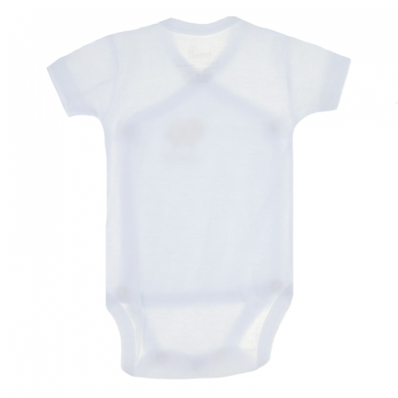 Body cu maneca scurta pentru copii Pifou Model 10 MS10-54-58-cm, Alb [2]