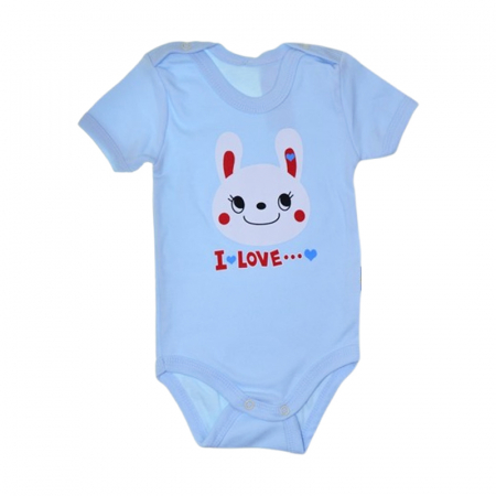 Body-uri baieti - Body cu maneca scurta, pentru copii, Mini Junior 2119ILA, Albastru