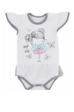 Îmbrăcăminte fete - Body cu maneca scurta pentru fete Koala Magiczna Wrozka 06-286_86 cm, Alb