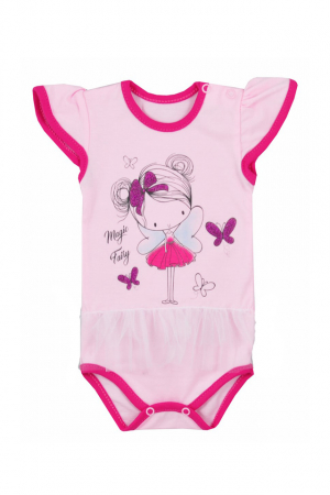 Îmbrăcăminte fete - Body cu maneca scurta pentru fete Koala Magiczna Wrozka 06-2862_86 cm, Roz