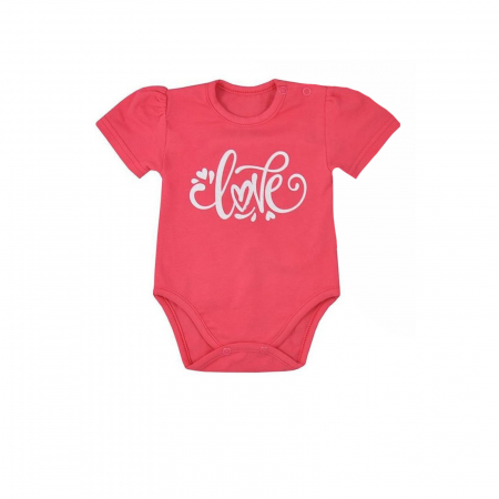 Îmbrăcăminte fete - Body cu maneca scurta pentru fete Koala Love 08-603_62 cm, Rosu