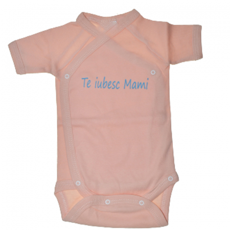 Îmbrăcăminte fete - Body cu maneca scurta pentru fete Mini Bimbi BE0212, Coral