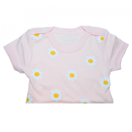 Body cu maneca scurta, pentru fete, Mini Junior 2119FR, Roz [2]