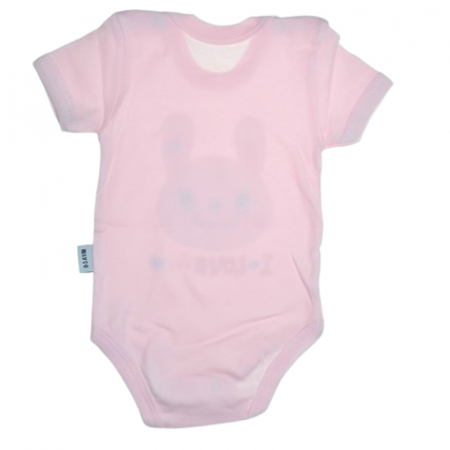 Body cu maneca scurta, pentru fete, Mini Junior 2119ILR, Roz [1]