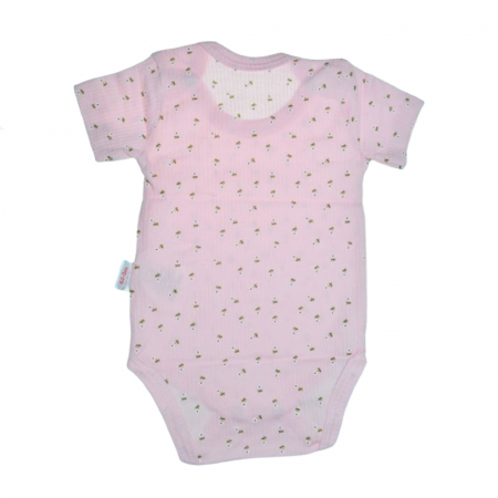 Body cu maneca scurta pentru fete Mini Junior 2605TK, Roz [1]