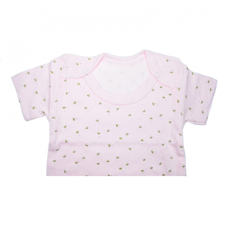 Body cu maneca scurta pentru fete Mini Junior 2605TK, Roz [2]