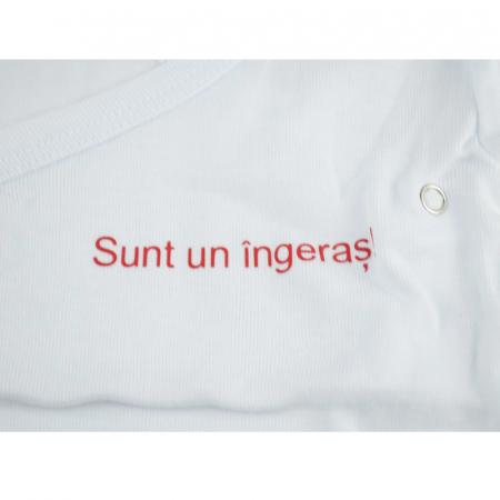 Body cu maneca scurta pentru fete Pifou Model 10 MS M10-MS5-56, Alb [2]