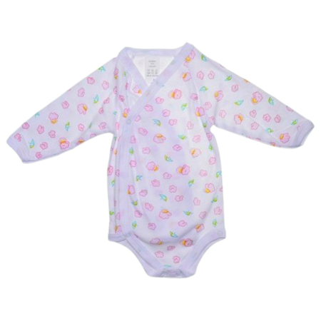 Body-uri fete - Body din bumbac, cu maneca lunga, cu imprimeu, pentru bebelusi, Mini Junior 1411NR-68, Alb