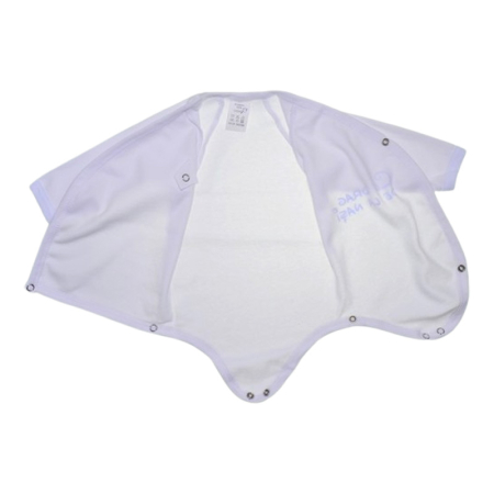 Body din bumbac, cu maneca lunga,  cu mesaj, pentru bebelusi, Mini Junior 1411A-68, Alb [3]