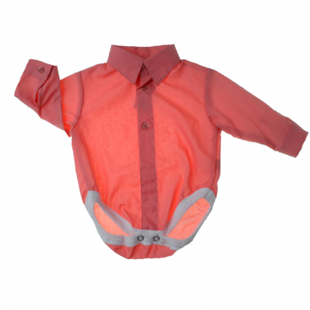 Body-uri baieti - Body elegant pentru baieti Mini Junior KSL-204C-68-cm, Coral