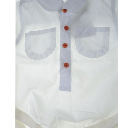 Body elegant pentru baieti Vitamins Baby KSL-201C-74-cm, Alb [1]