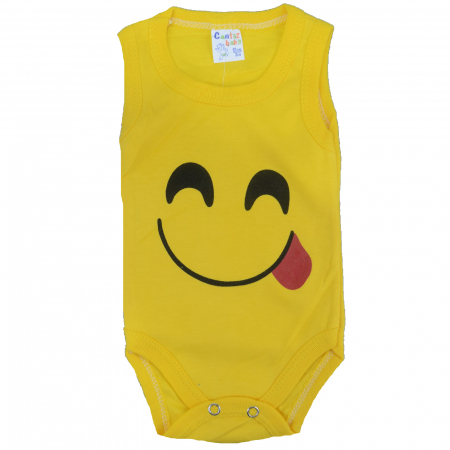 Body-uri baieti - Body fara maneci pentru copii Cantaz Baby CNT-4-62, Galben
