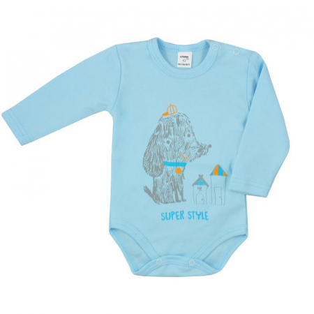 Body-uri baieti - Body cu maneca lunga pentru baieti Koala Amma Karo T1-683-74, Albastru