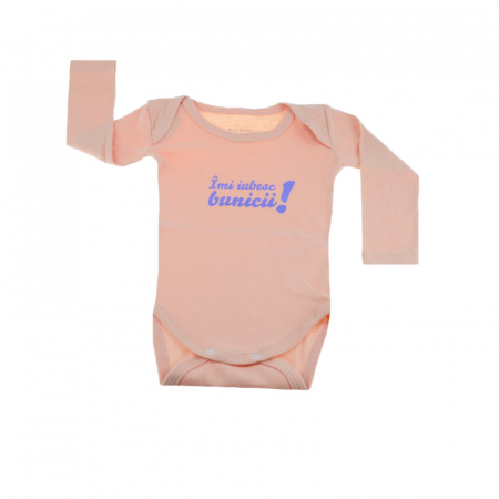 Îmbrăcăminte fete - Body cu maneca lunga pentru fete Mini Bimbi BMB-02CO-86-cm, Coral
