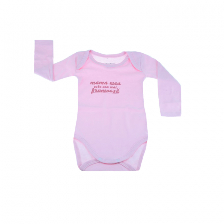 Îmbrăcăminte fete - Body cu maneca lunga pentru fete Mini Bimbi BMB-06RZ-92-cm, Roz