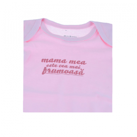 Body cu maneca lunga pentru fete Mini Bimbi BMB-06RZ-92-cm, Roz [2]