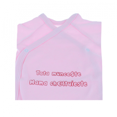 Body cu maneca lunga pentru fete Mini Bimbi BMB-14RZ-68-cm, Roz [1]