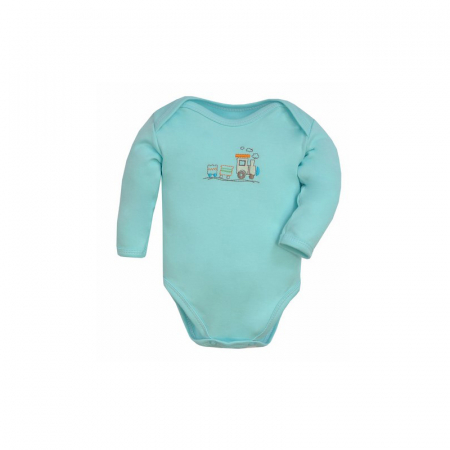 Body cu maneca lunga pentru baieti Koala Train A01-091_68 cm, Turcoaz [2]
