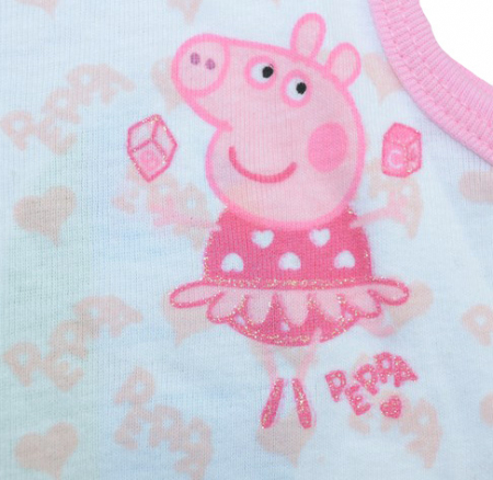 Body tip maiou pentru fete Sun City Peppa Pig EN5644R1-74-cm, Alb [1]