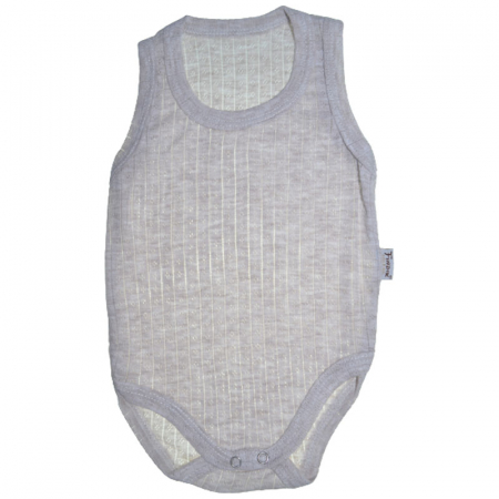 Body-uri baieti - Body tip maiou pentru baieti FINDIK 010823-3, Bej