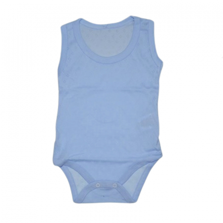 Body-uri baieti - Body tip maiou pentru baieti Mini Junior BDY-MJ45, Albastru