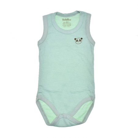 Body-uri baieti - Body tip maiou pentru copii BabyToo BDYBT-14, Verde