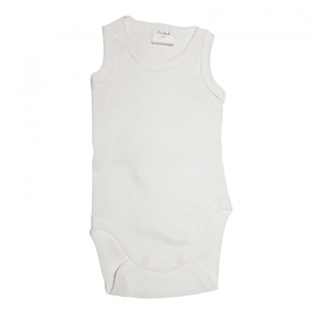 Body-uri baieti - Body tip maiou pentru copii Mini Junior BMB-06AB-62-cm, Crem