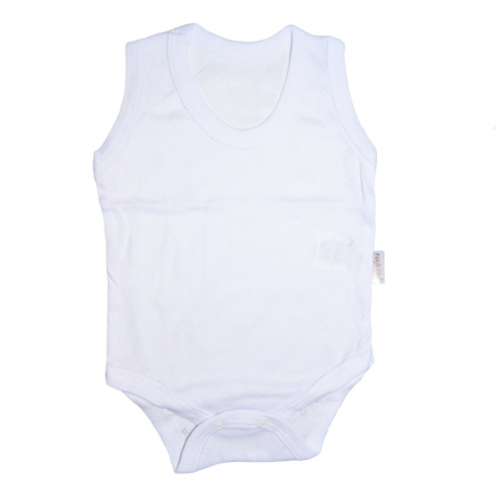 Îmbrăcăminte fete - Body tip maiou pentru copii Mini Junior BDY-1634, Alb