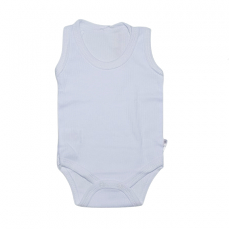 Body-uri baieti - Body tip maiou pentru copii Mini Junior BDY-MJ39, Alb