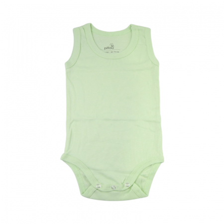 Body-uri baieti - Body tip maiou pentru baieti Pifou BPP-4, Verde