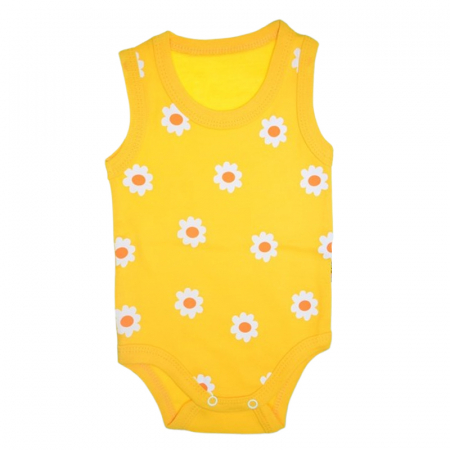 Body-uri fete - Body tip maiou, pentru fete, Mini Junior 3118FG, Galben