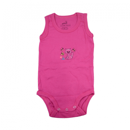 Îmbrăcăminte fete - Body tip maiou pentru fete Pifou BPP-7, Fucsia