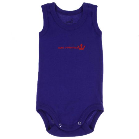 Body-uri fete - Body tip maiou pentru fete Pifou Model 5 BMF1-M3-64-66-cm, Mov