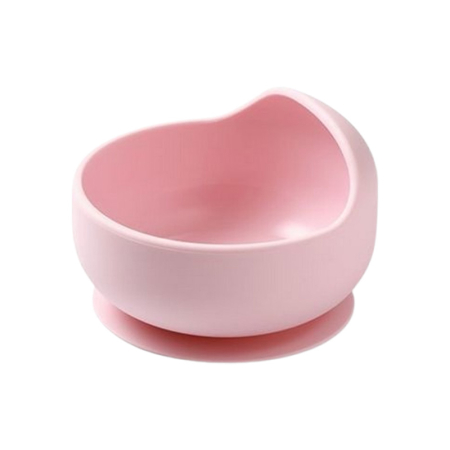 Vesela si tacamuri bebelusi - Bol din silicon cu ventuza, 12 x 7,5 cm, BabyOno 1481/02, Roz