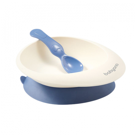 Vesela si tacamuri bebelusi - Bol pentru hrana 230 ml BabyOno 1077, Alb