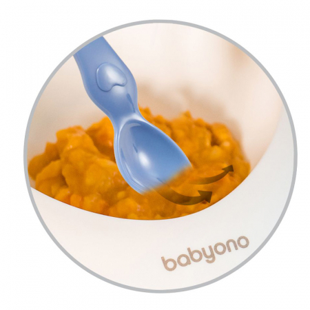 Bol pentru hrana 230 ml BabyOno 1077, Alb [5]